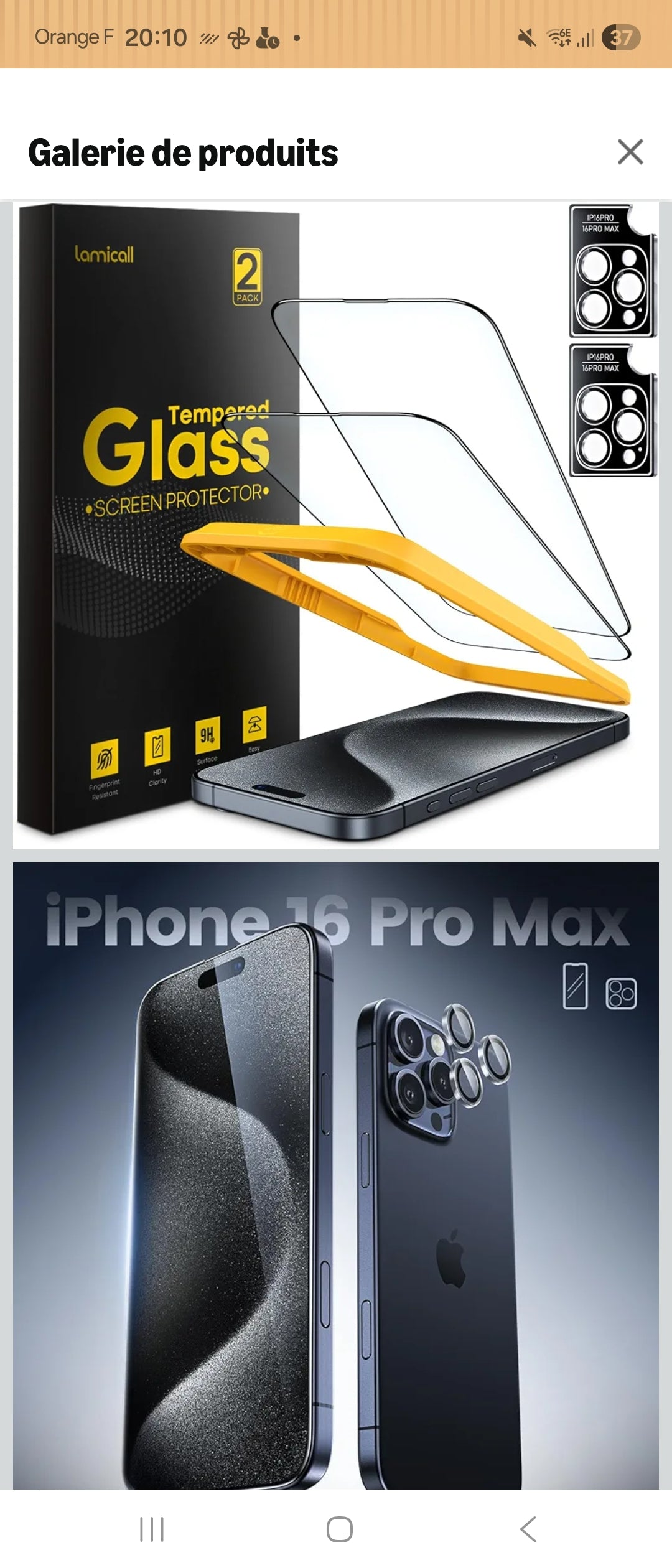 📱 Verre Trempé iPhone 16 Pro Max – Pack Premium 🔥