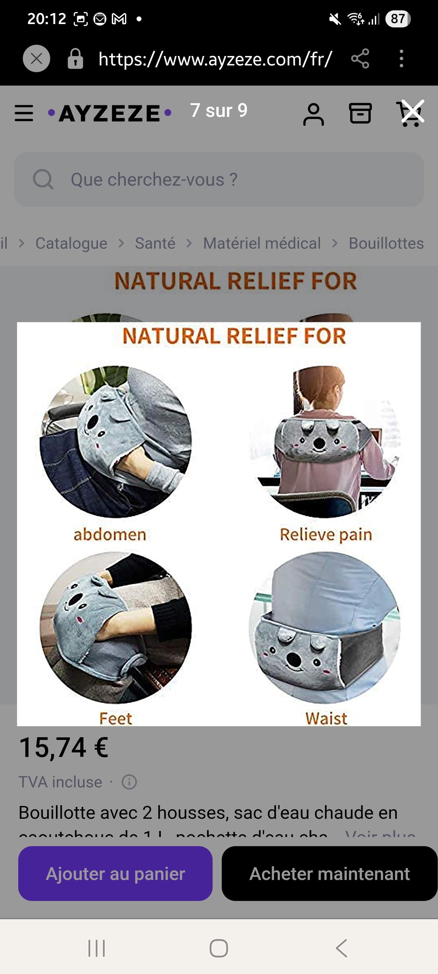 Bouillotte Ceinture 1L