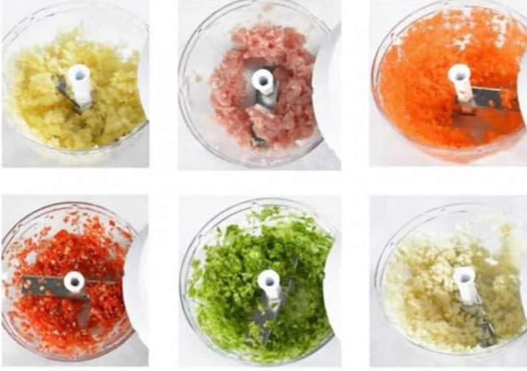 Mini Hachoir Manuel Multifonction – Coupe Légumes, Oignons, Ail & Viande