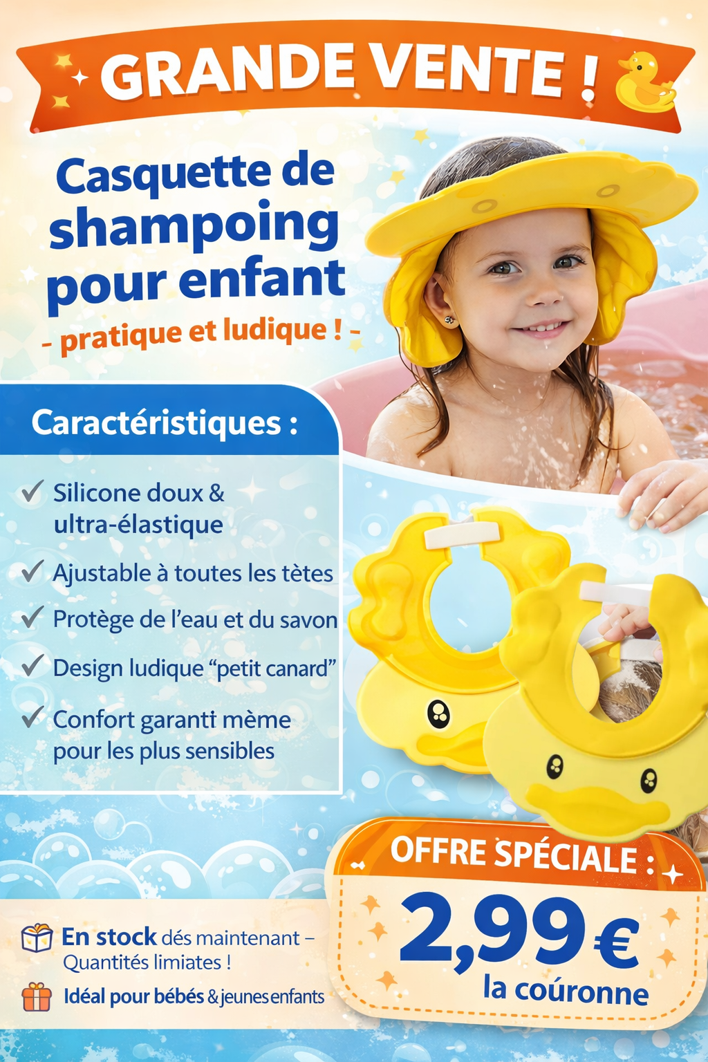 Visière Shampoing Bébé Anti-Pleurs