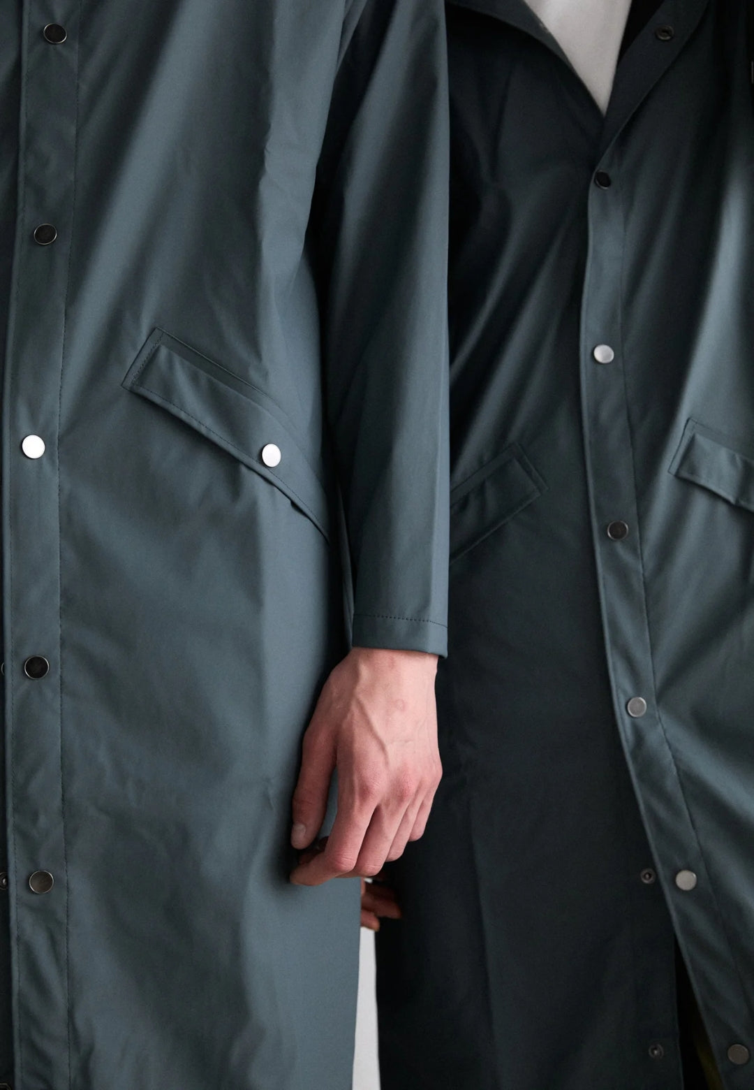 Veste Imperméable RAINS Long Jacket Lagon XS – Unisexe