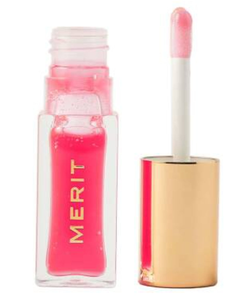 Huile à lèvres teintée Merit Beauty Shade Slick Maraschino-sherr red