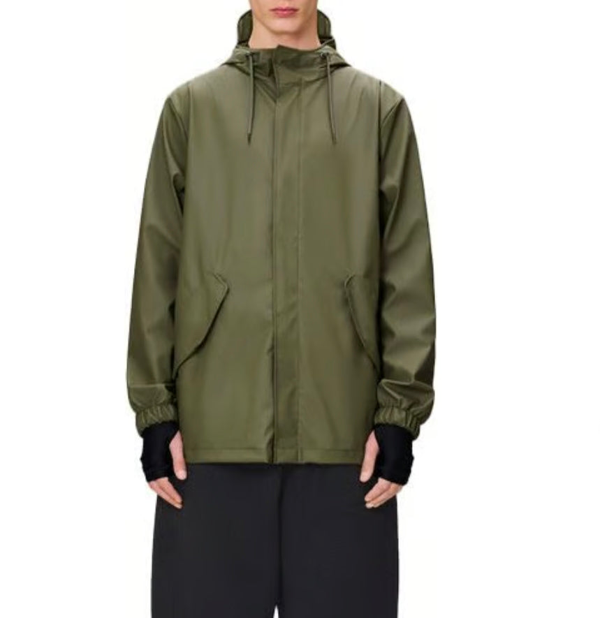Veste RAINS Fishtail Parka Vert Sauge XS – Imperméable Unisexe Neuve