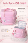 Sac isotherme YACK rose premium 🌸 – Design élégant & haute qualité