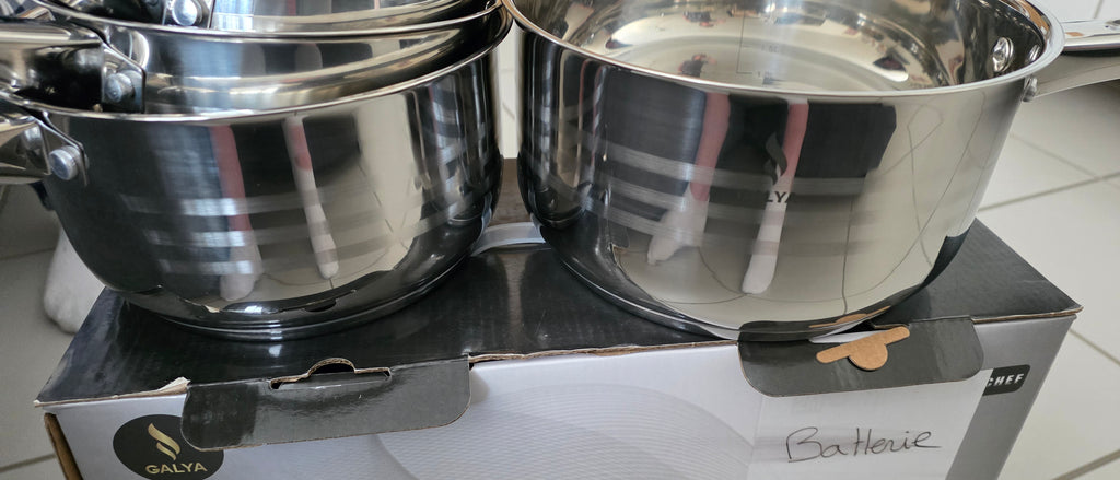 Lot 5 Casseroles Inox Professionnelles