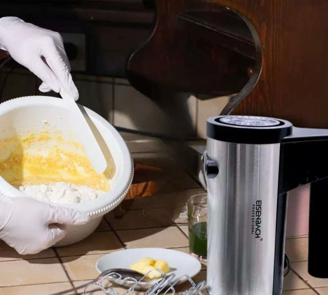 Batteur à main Eisenbach Professional 400W – 5 vitesses avec accessoires inox