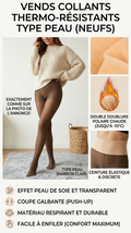 Collant thermiques noir femme taille S/M ou M/L