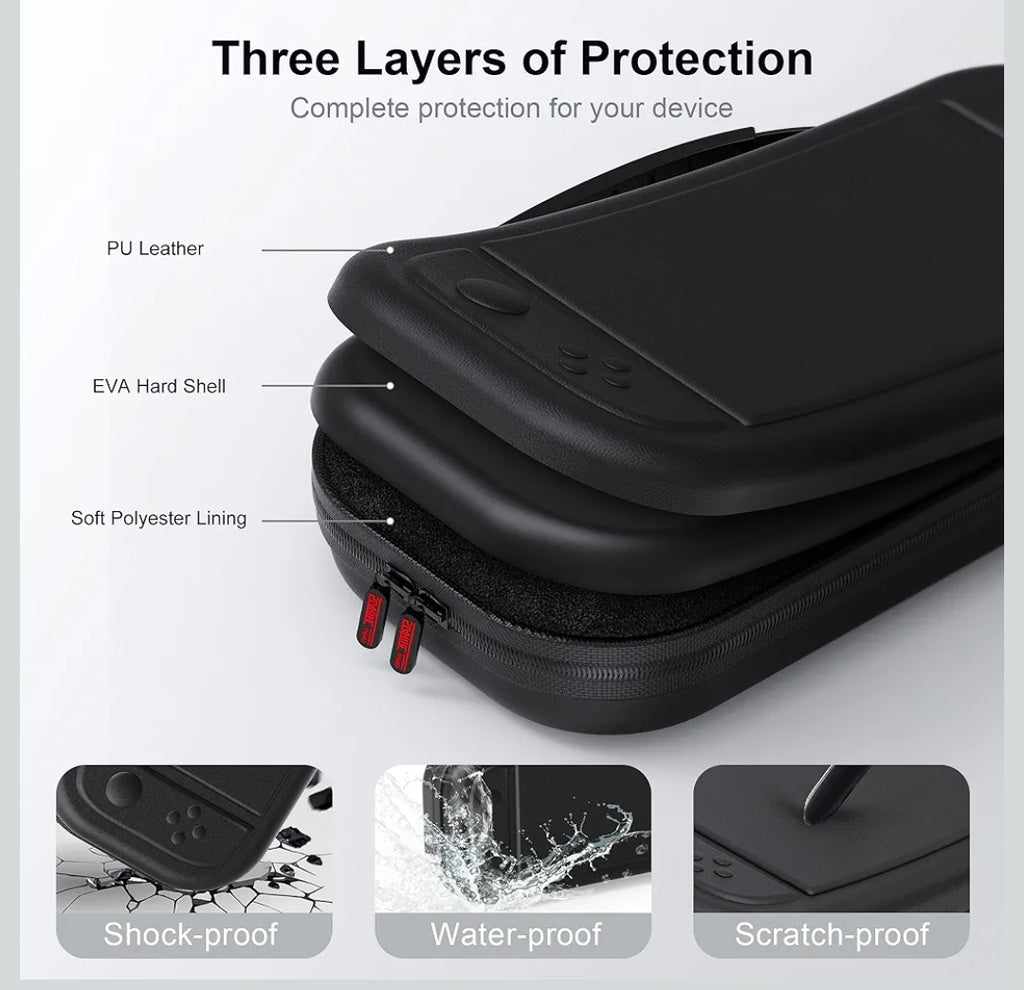 Housse Nintendo Switch / OLED / Switch 2 – Protection complète + rangement jeux