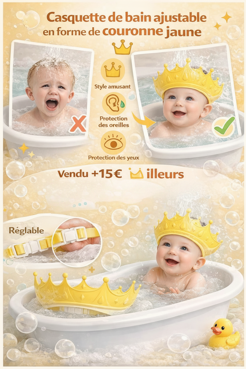 Couronne de Bain Bébé Anti-Larmes