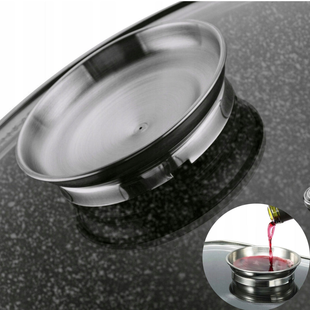 Faitout KRISBERG 5L Effet Marbre – Tous Feux dont Induction – Avec Couvercle Aroma Knob 🍲