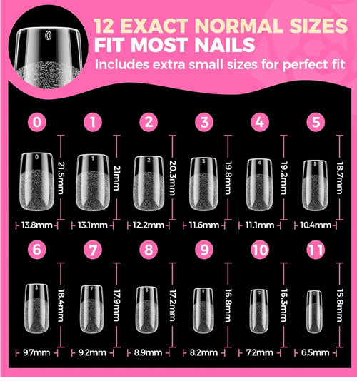Capsules Gel X Transparentes Formes différentes disponibles – Faux Ongles Professionnels