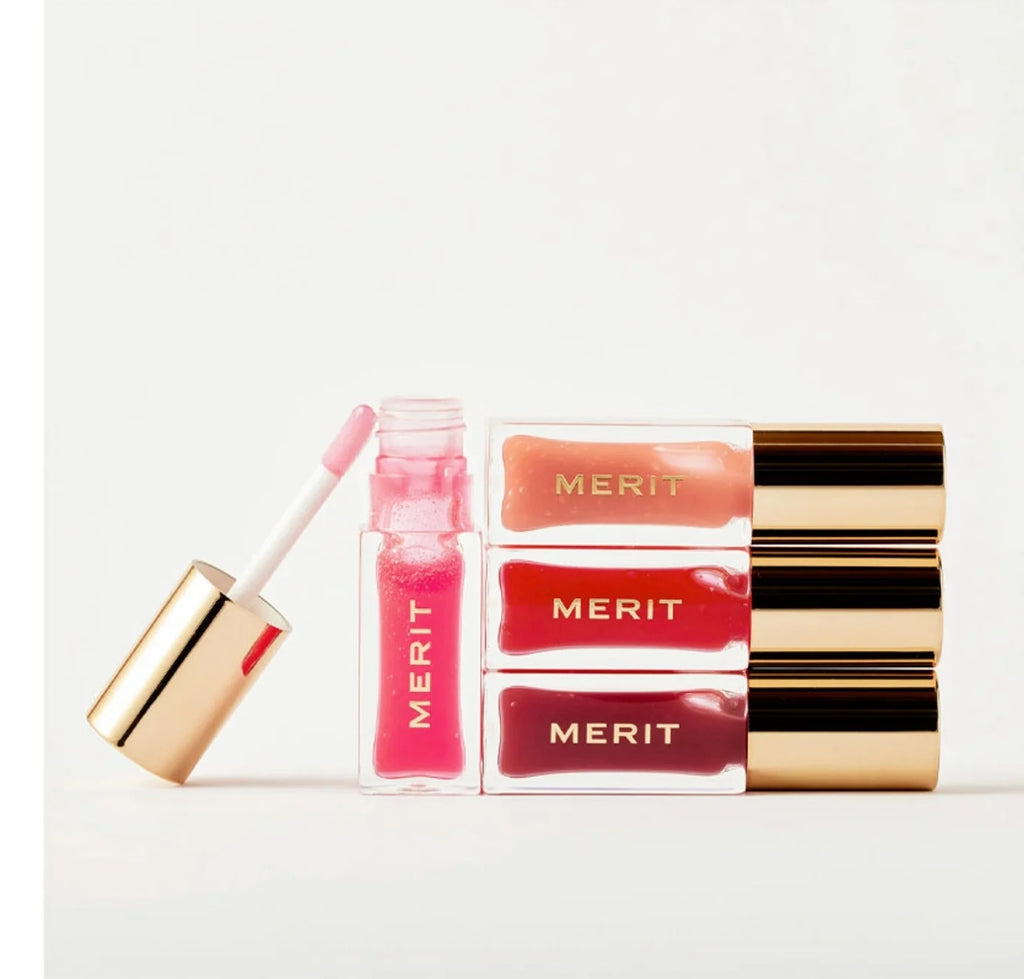 Huile à lèvres teintée Merit Beauty Shade Slick Maraschino-sherr red