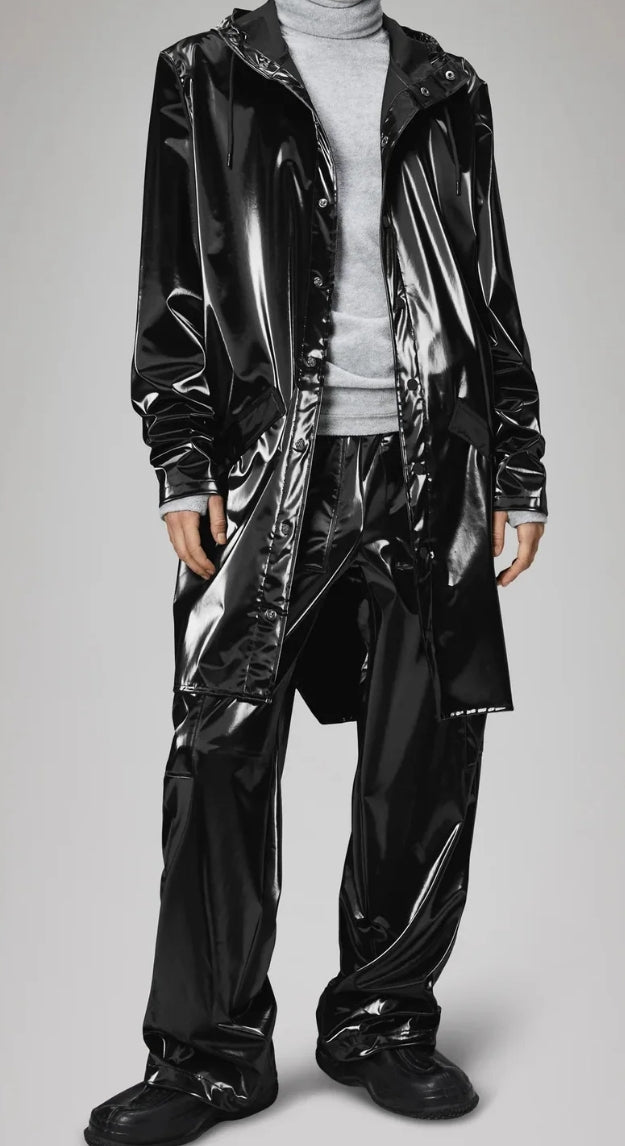 Veste Imperméable RAINS Long Jacket Glossy Noir – Taille M –
