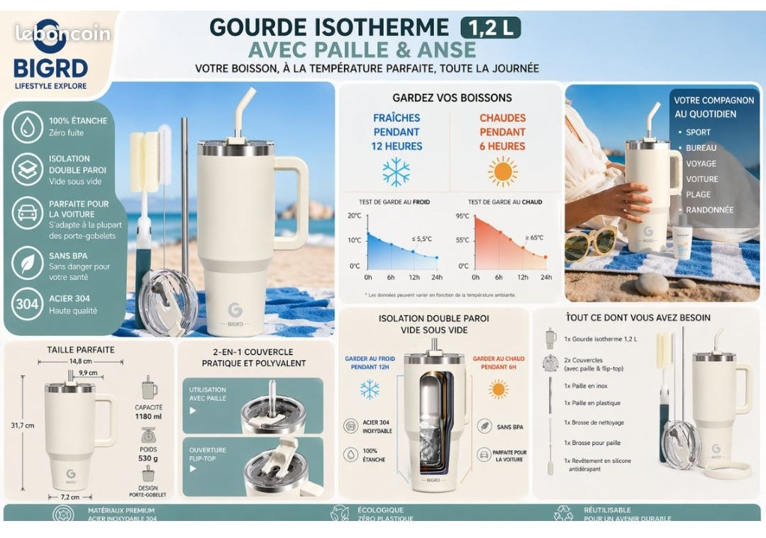 Gourde Tumbler Isotherme 1,2L