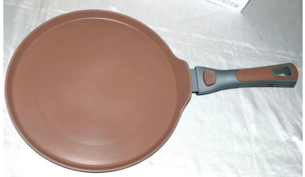 🍕 Poêle à Pizza / Crêpière Royal Swiss® 30 cm – Poignée Amovible – Tous Feux dont Induction 🍳