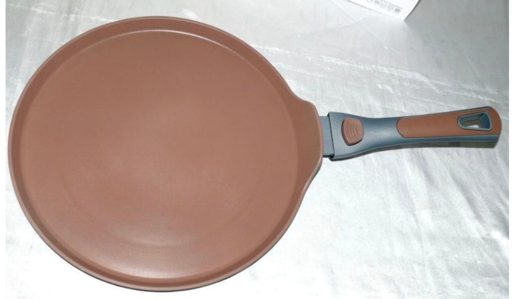 🍕 Poêle à Pizza / Crêpière Royal Swiss® 30 cm – Poignée Amovible – Tous Feux dont Induction 🍳