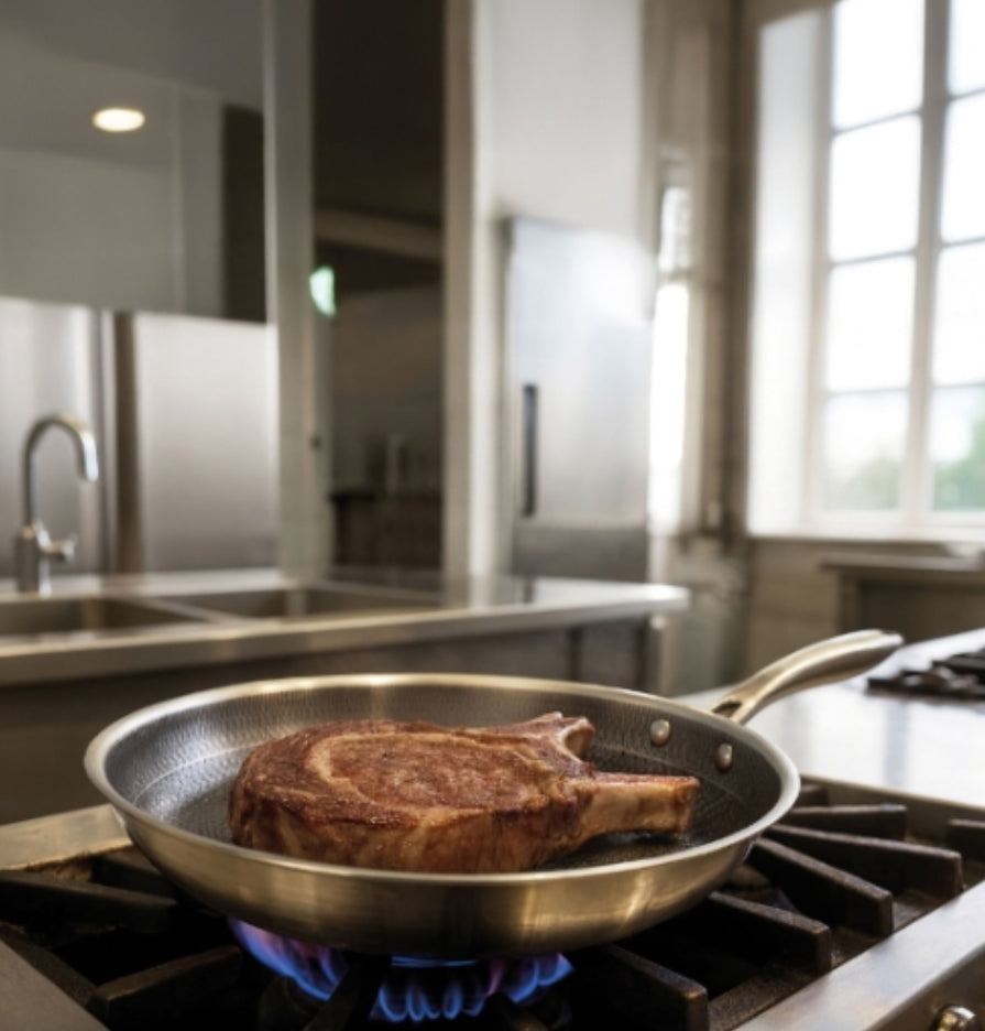 Poêle Menastyl TRINOX Ø 28 cm – Triple inox sans PFAS