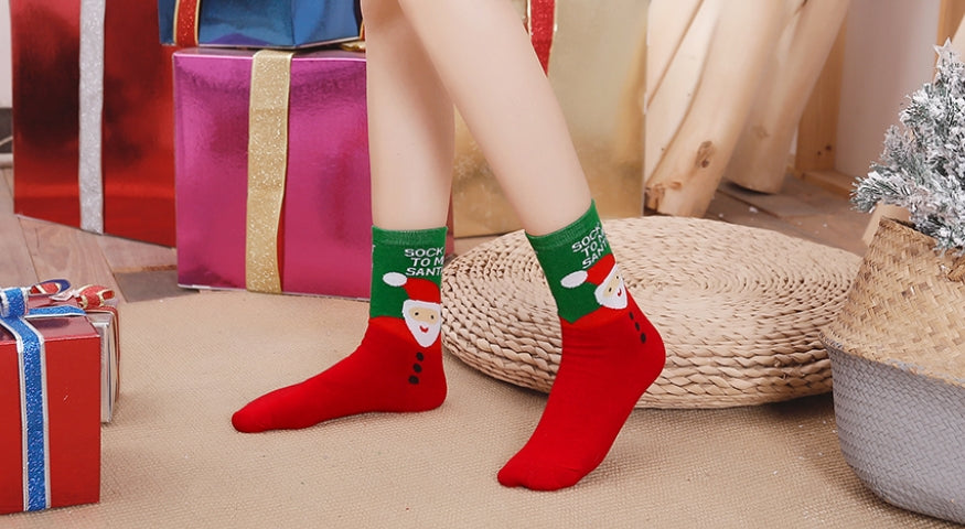 Chaussettes Fantaisie Taille Unique – Modèle Noël & Modèle Chat 🧦✨