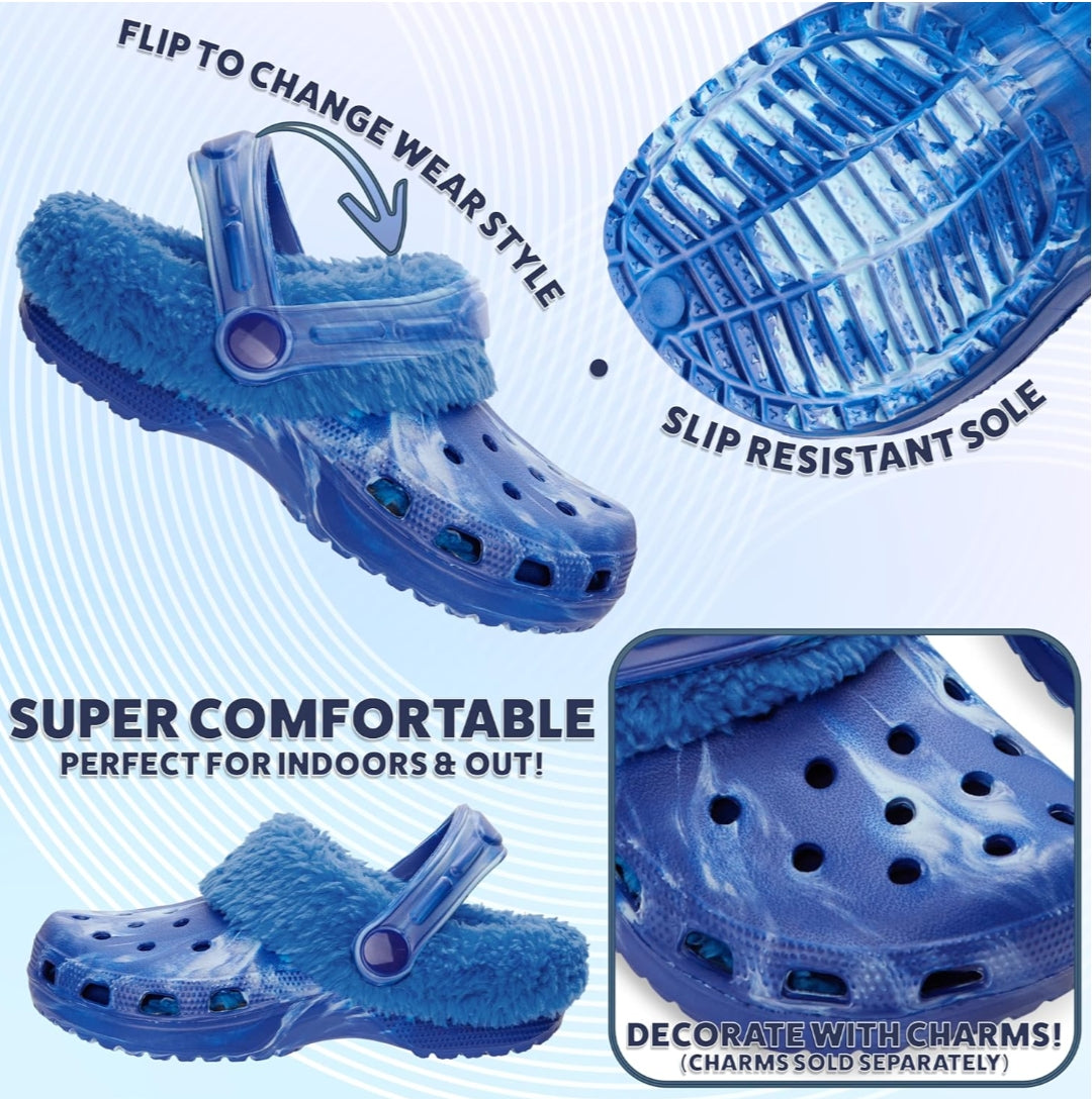 Sabots Enfant Doublés Polaire – Ultra Confort & Pieds Bien Au Chaud ❄️👣
