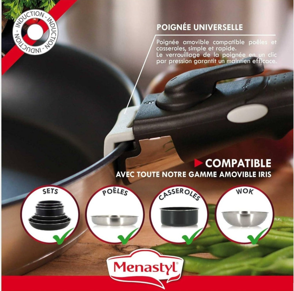 🍳 Batterie de Cuisine MENASTYL IRIS – 8 Pièces – Induction – Neuve 🍳