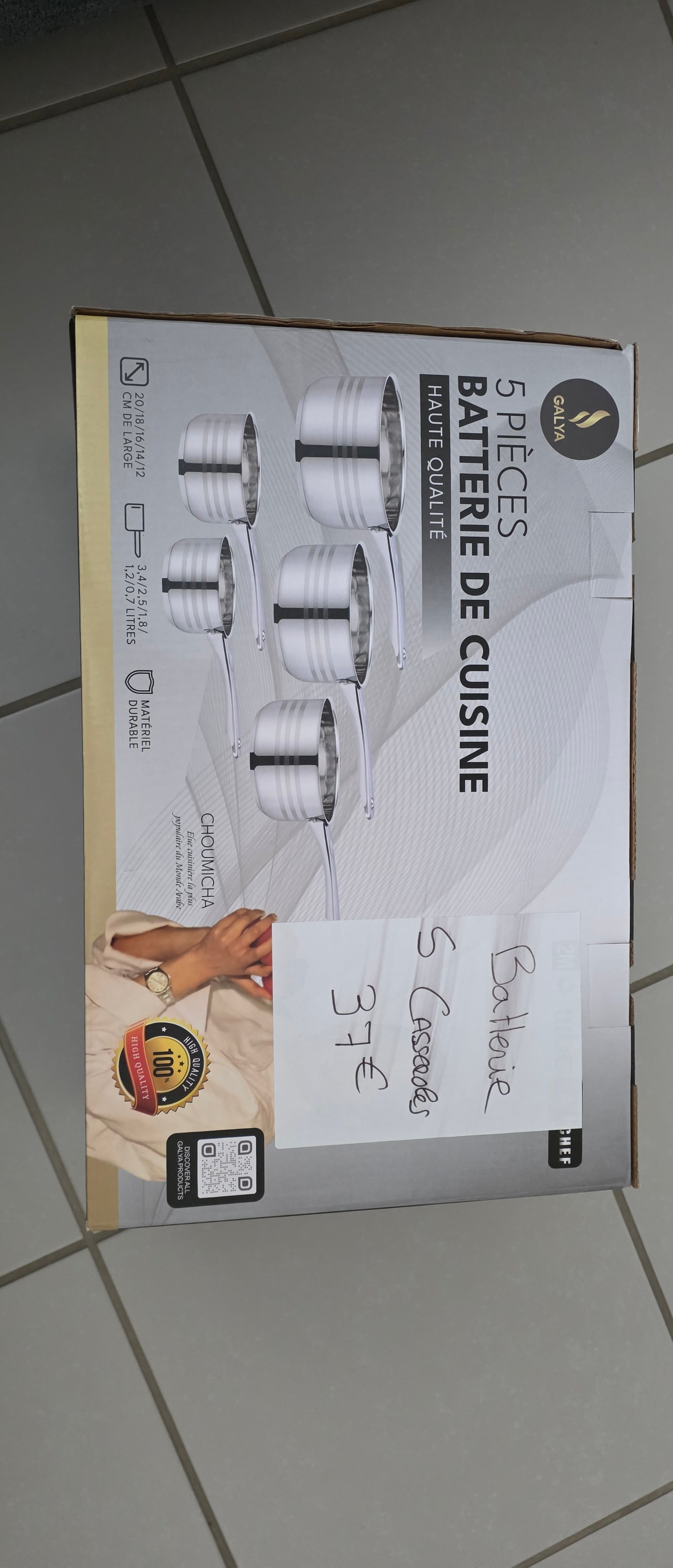 Lot 5 Casseroles Inox Professionnelles