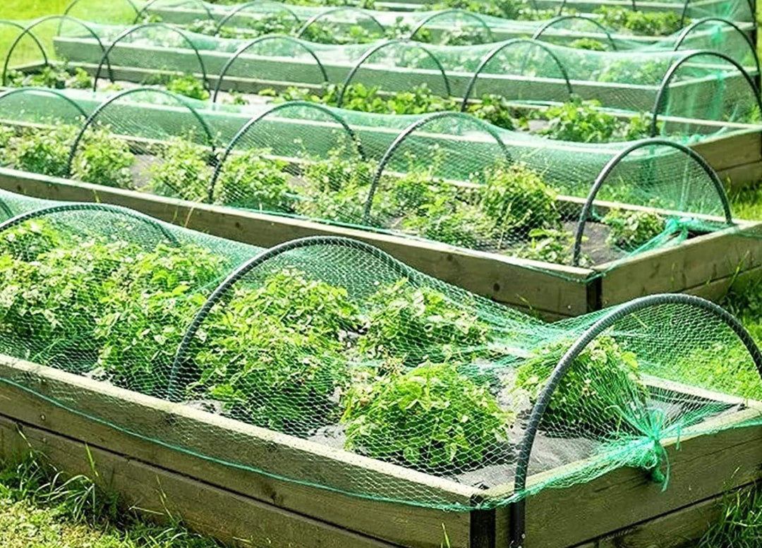 Filet Anti Oiseaux 2m x 15m , Kit de Filets pour Jardin avec 50 Attaches Et 10 Piquets, Polyvalent Filet Protection Fraisier, pour Fruits, Graines, Couverture de Bassin, Clôture de Plantes