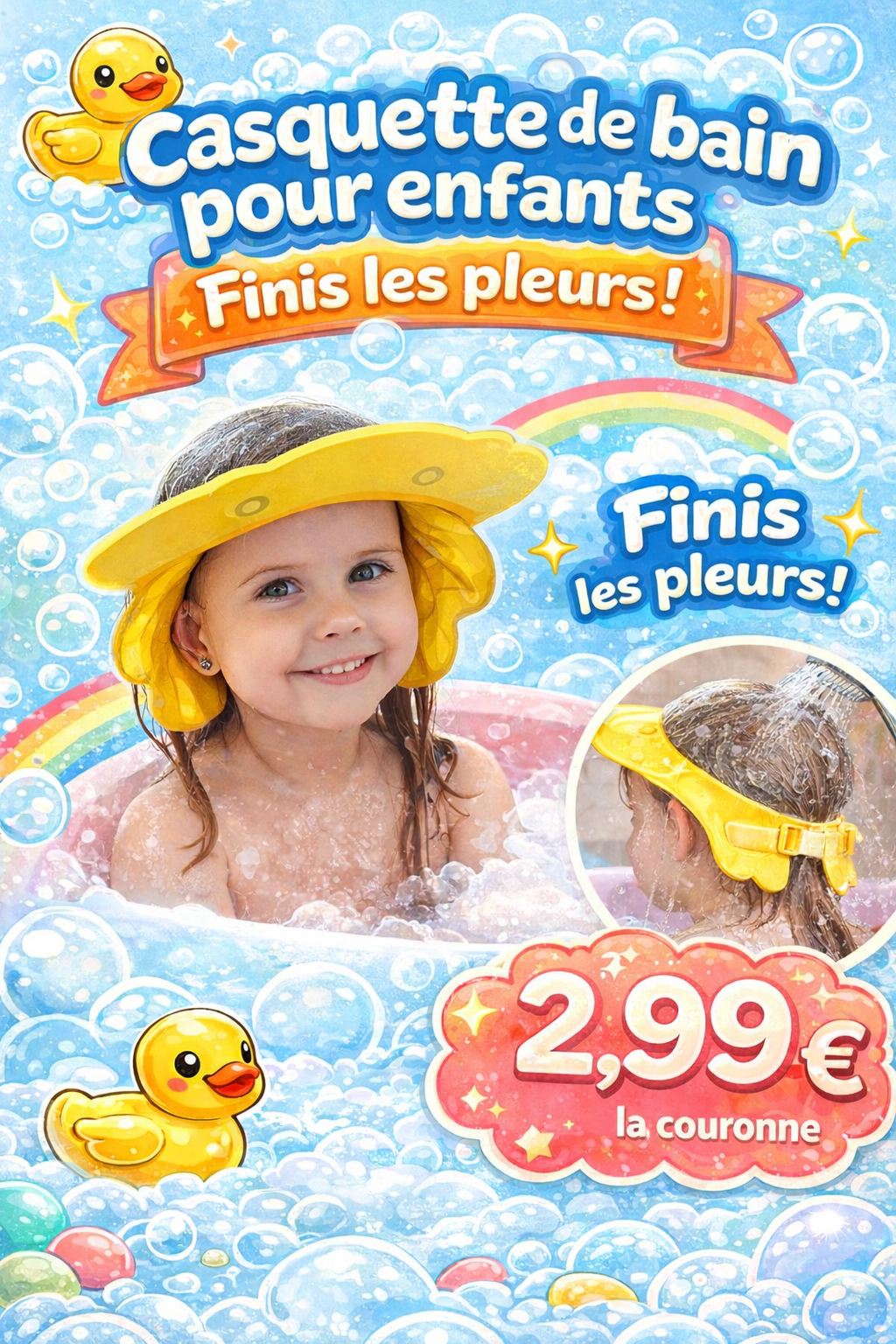 Visière Shampoing Bébé Anti-Pleurs
