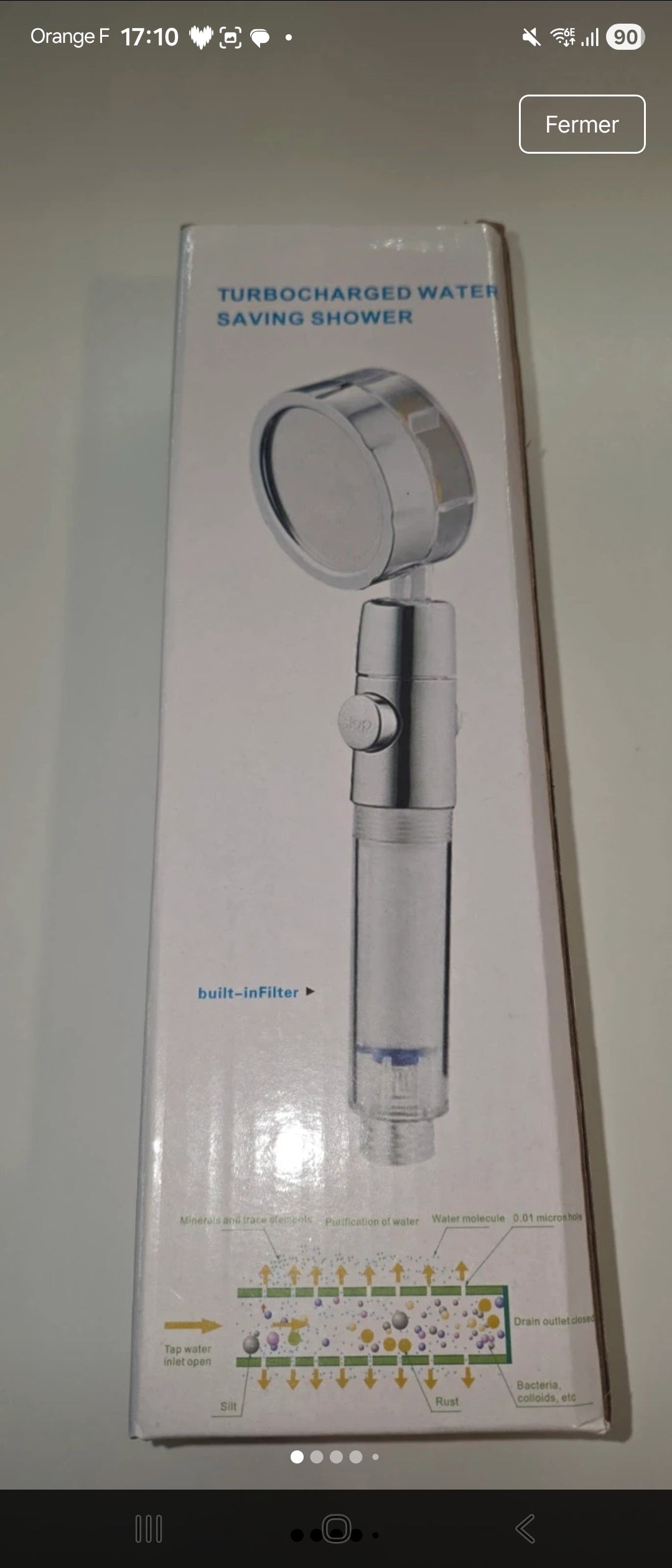 🚿 Pommeau de douche haute pression filtrant + 2 cartouches incluses 💧
