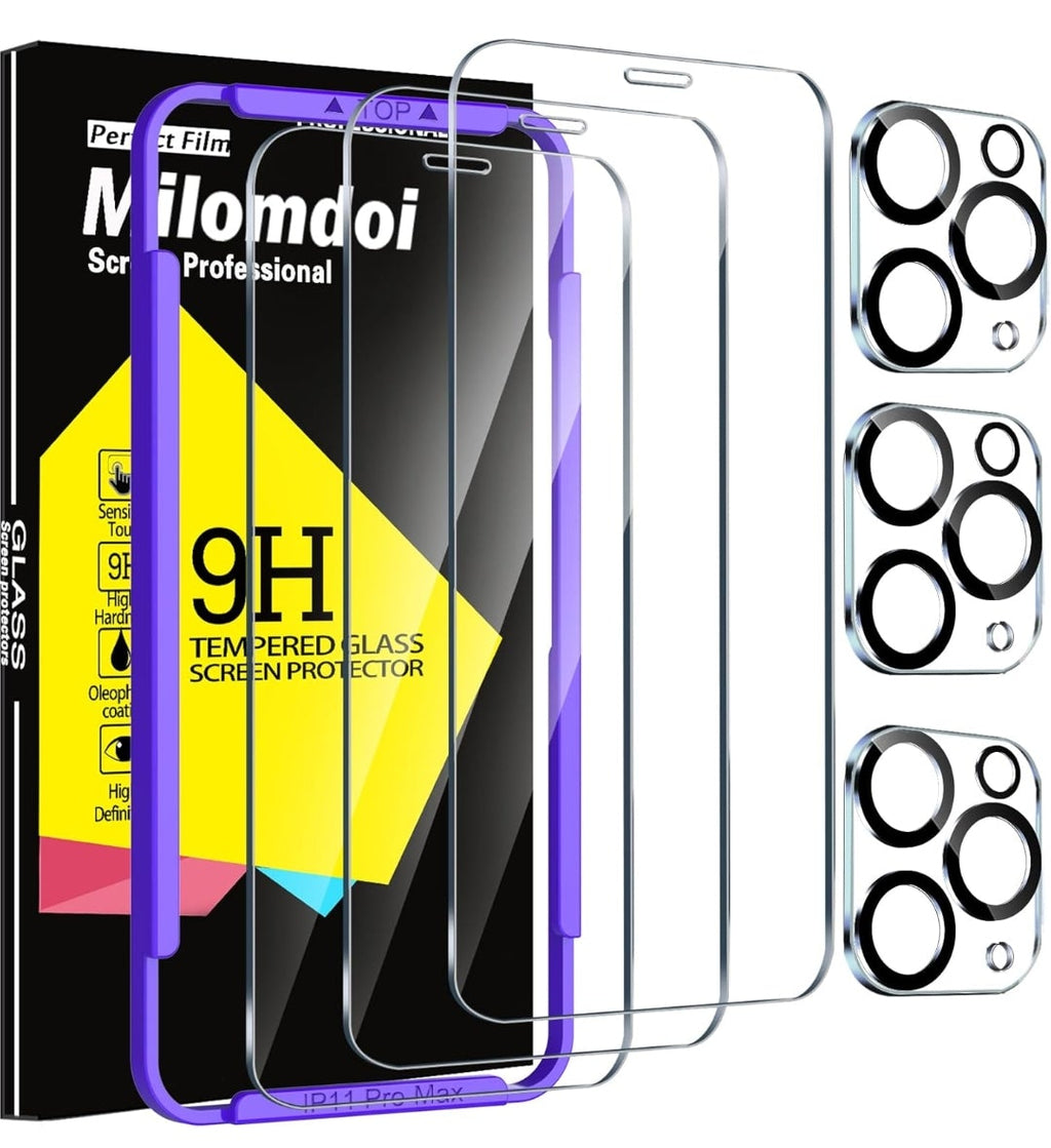 Pack 3 verres trempés iPhone 17 Pro Max anti espion + caméra – Compatible 16 Pro Max