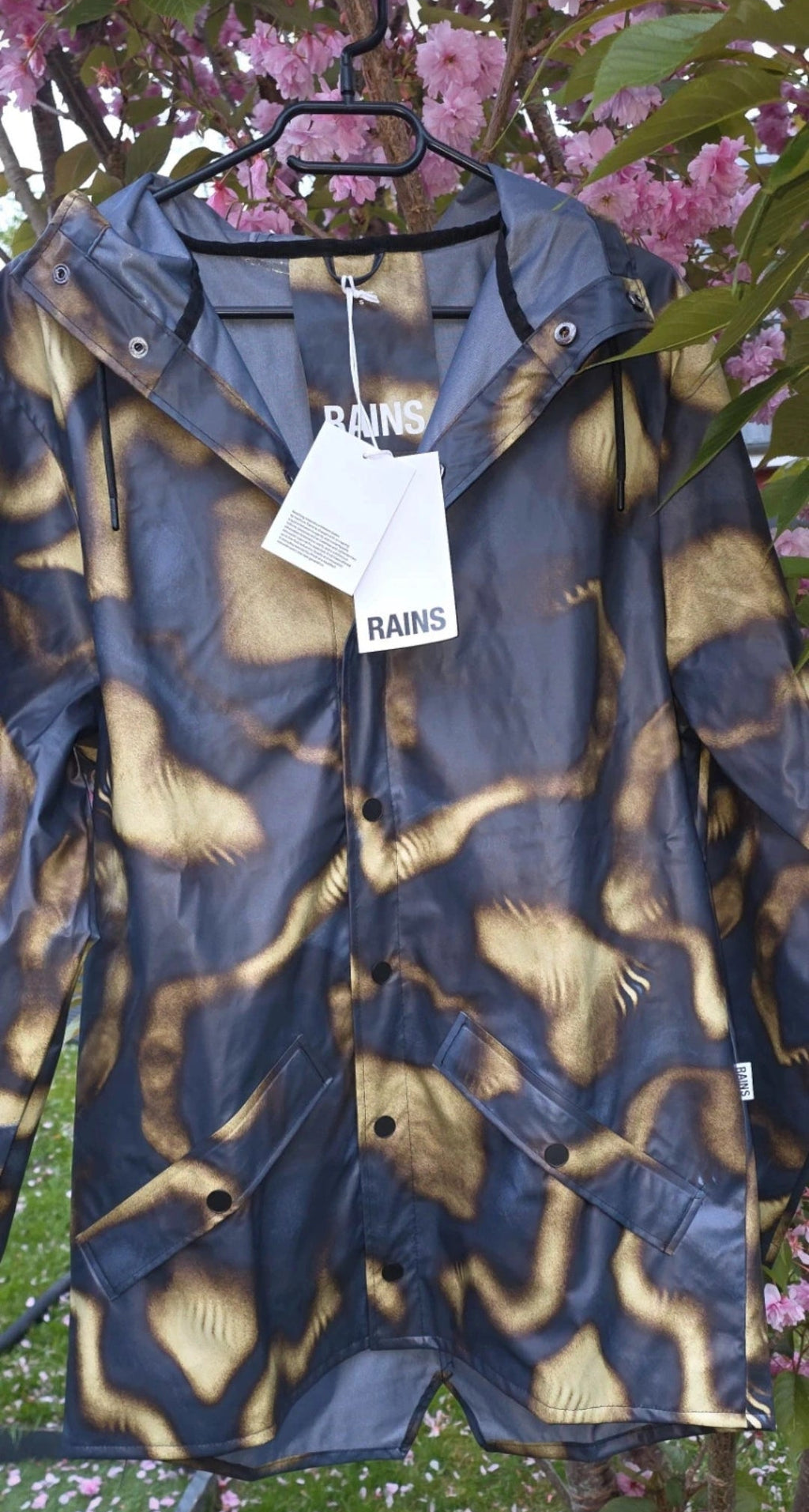 Veste Imperméable RAINS Jacket W3 Morph Bleu Marron – Édition Rare Unisexe Neuve