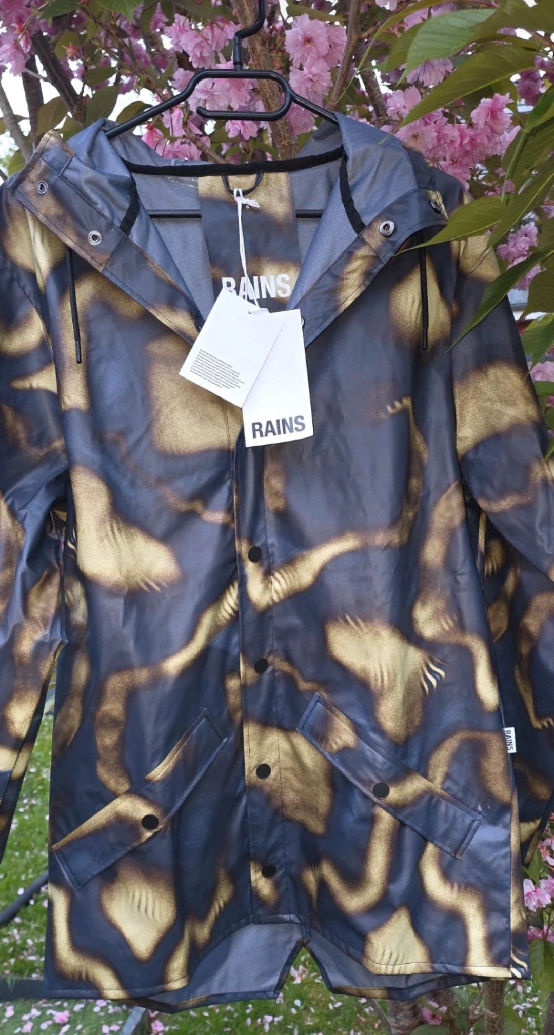 Veste Imperméable RAINS Jacket W3 Morph Bleu Marron – Édition Rare Unisexe Neuve