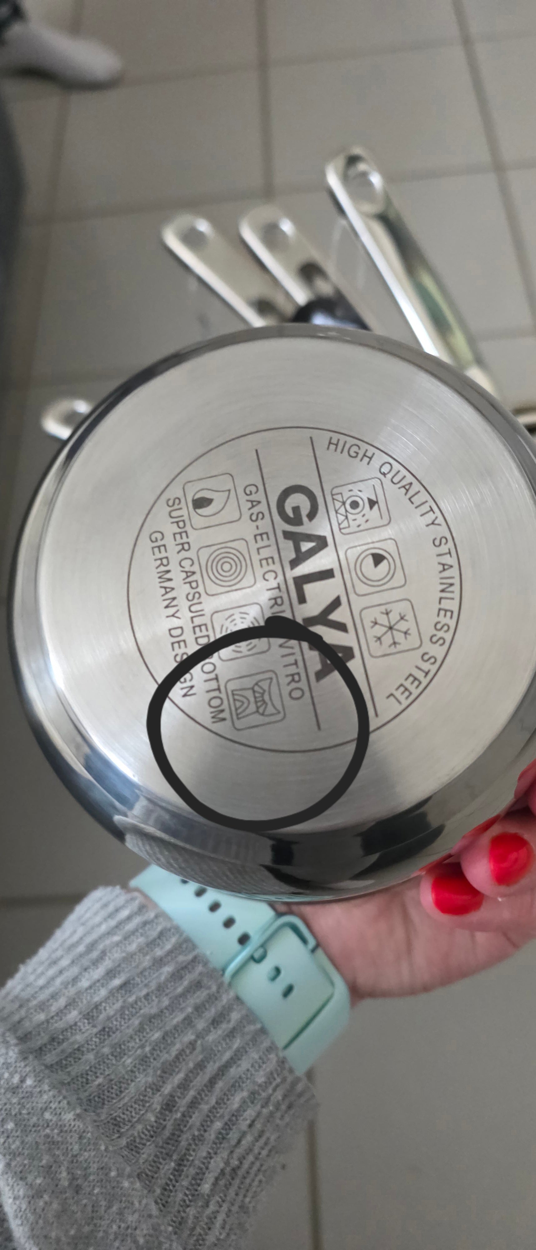 Lot 5 Casseroles Inox Professionnelles