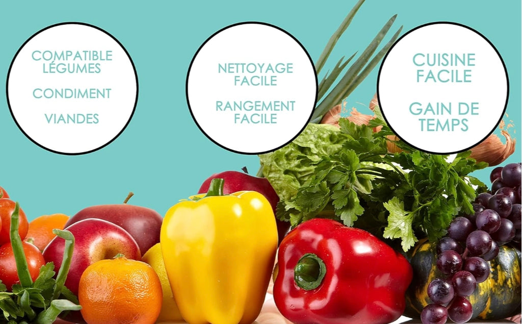 Mini Hachoir Manuel Multifonction – Coupe Légumes, Oignons, Ail & Viande