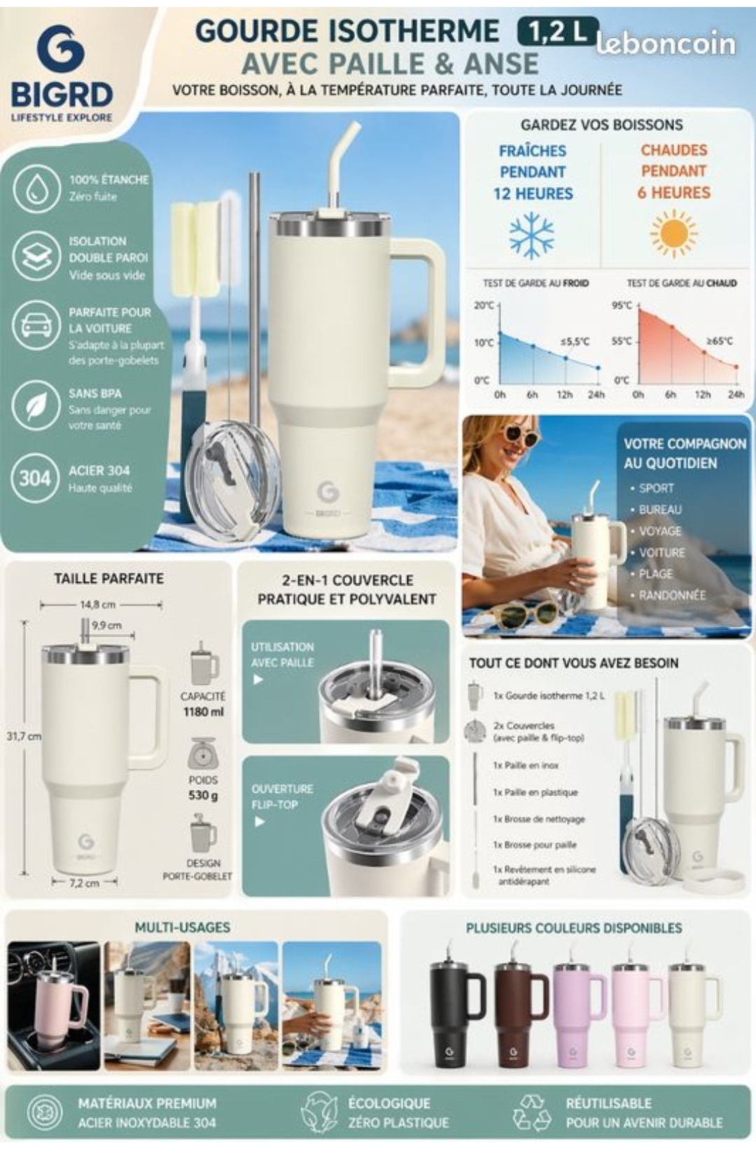 Gourde Tumbler Isotherme 1,2L