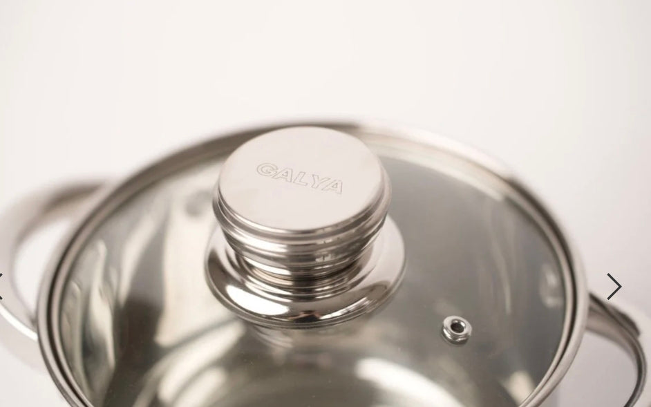 Batterie de Cuisine Herzberg 12 Pièces en Acier Inoxydable – Élégance & Durabilité