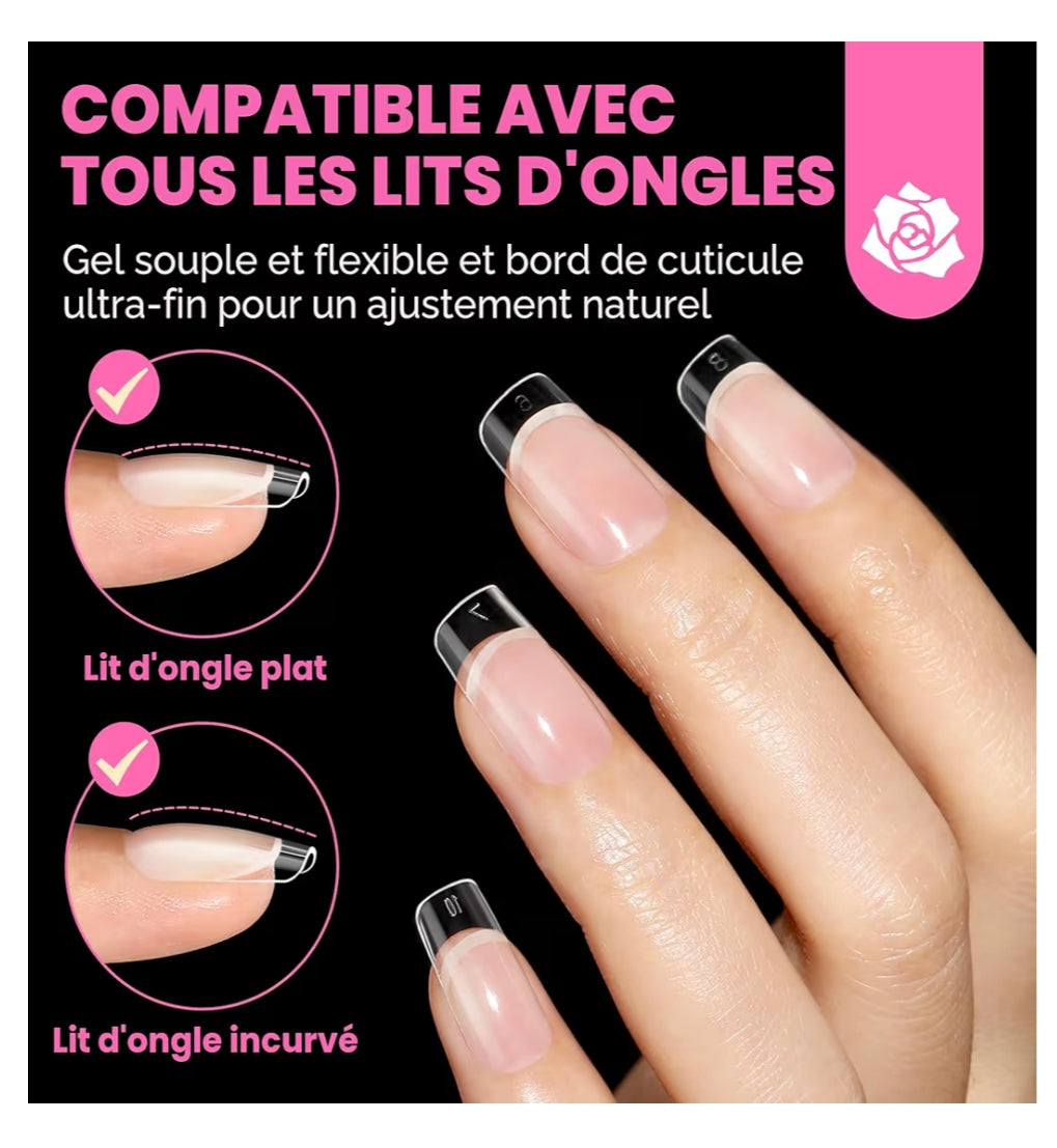 Capsules Gel X Transparentes Formes différentes disponibles – Faux Ongles Professionnels