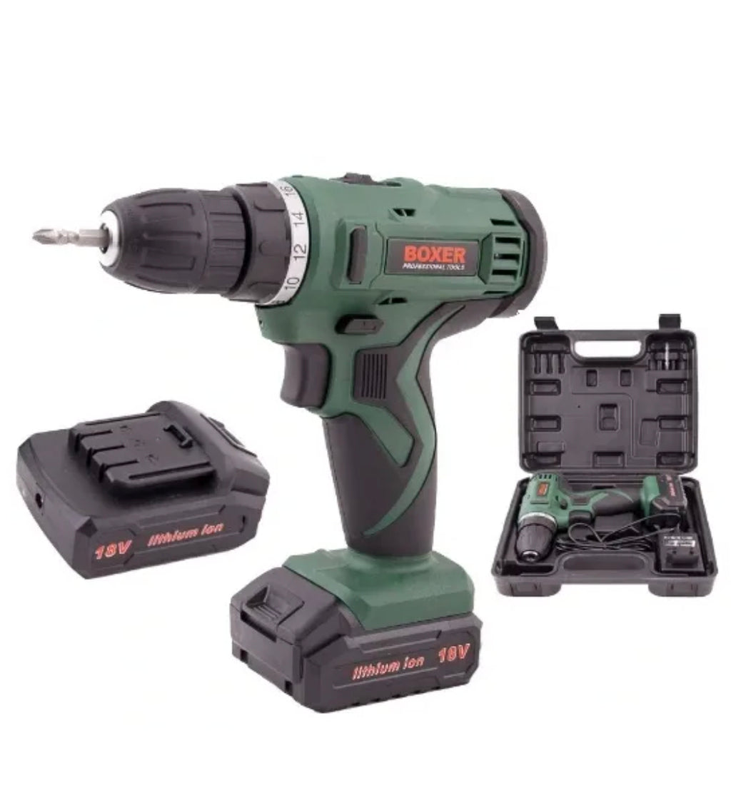 Perceuse-Visseuse Sans Fil Boxer Tools 18V Li-Ion – Kit Complet avec 2 Batteries & Valise