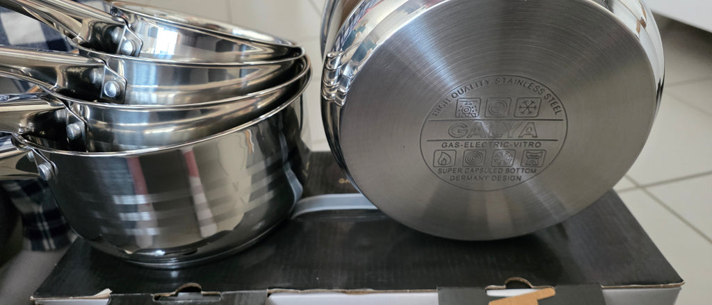 Lot 5 Casseroles Inox Professionnelles