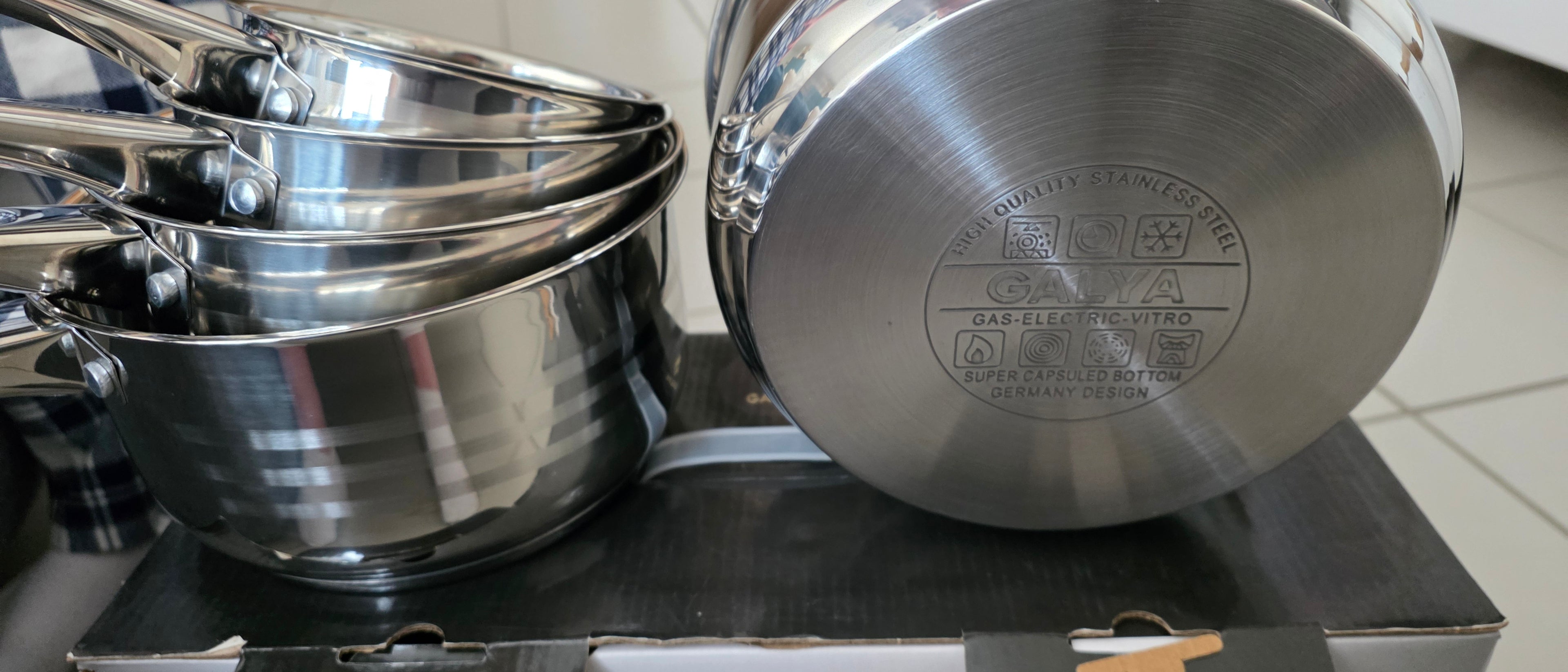 Lot 5 Casseroles Inox Professionnelles