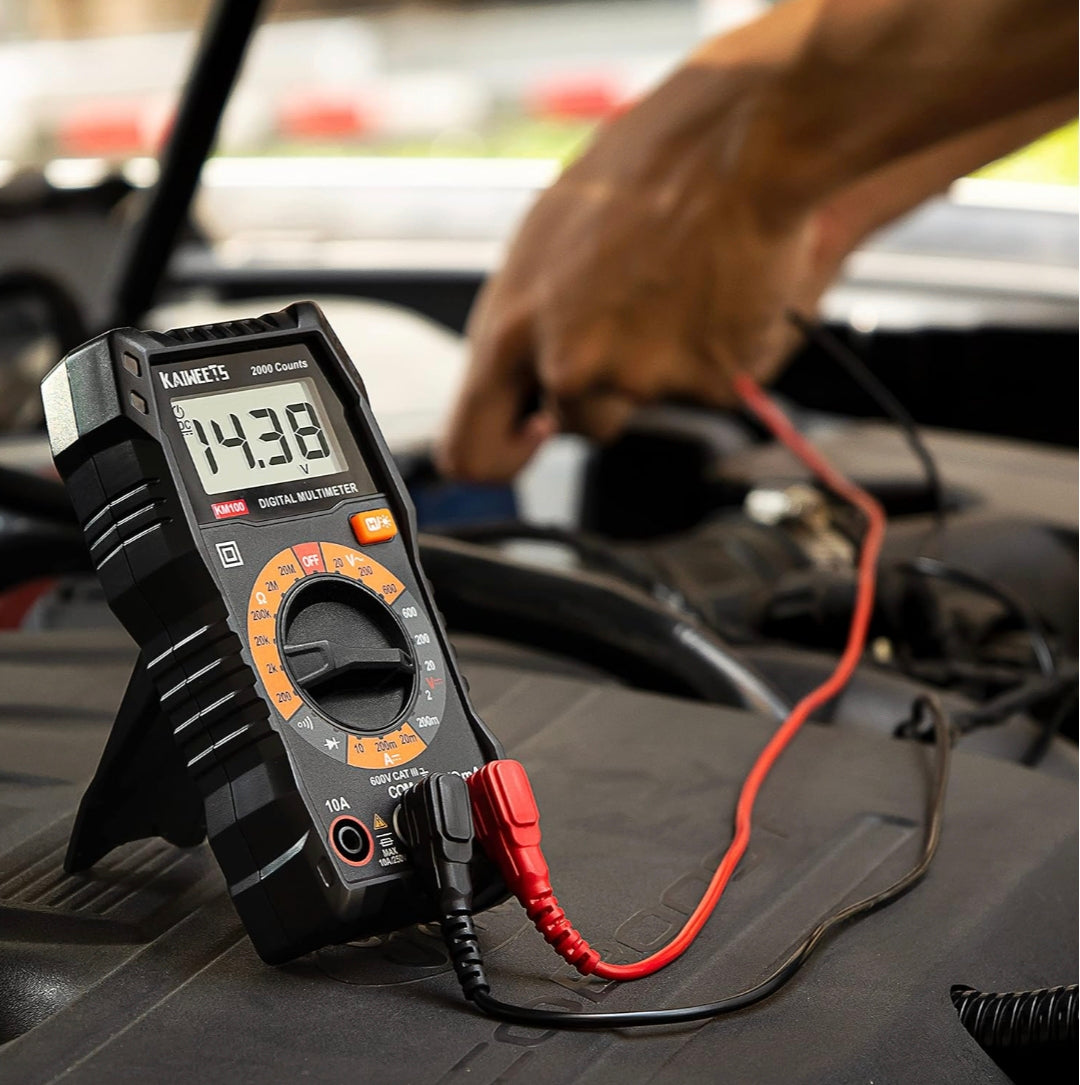 Multimètre numérique KAIWEETS – Voltmètre / Ohmmètre / Testeur électrique compact et précis