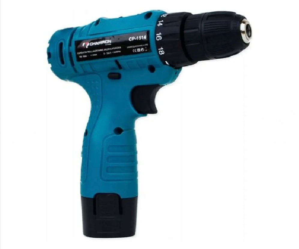 Perceuse Visseuse Sans Fil Champion CP-1514 – 18V Rechargeable avec Mallette