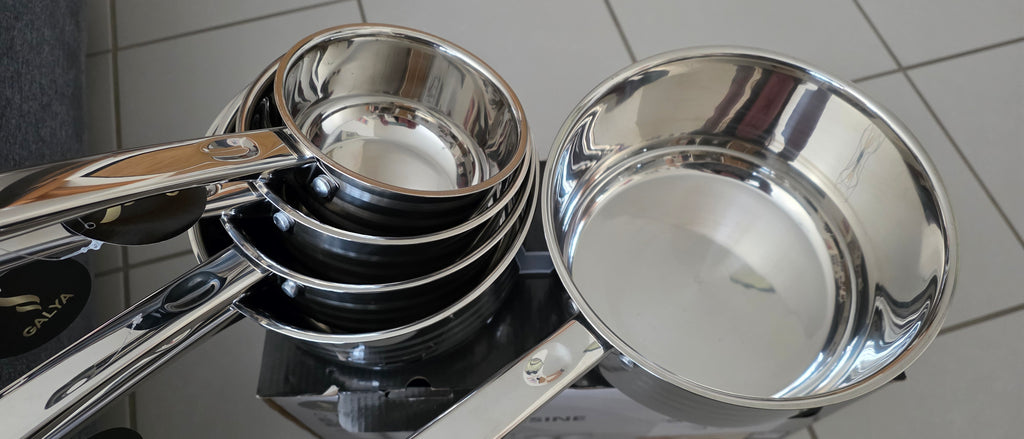 Lot 5 Casseroles Inox Professionnelles