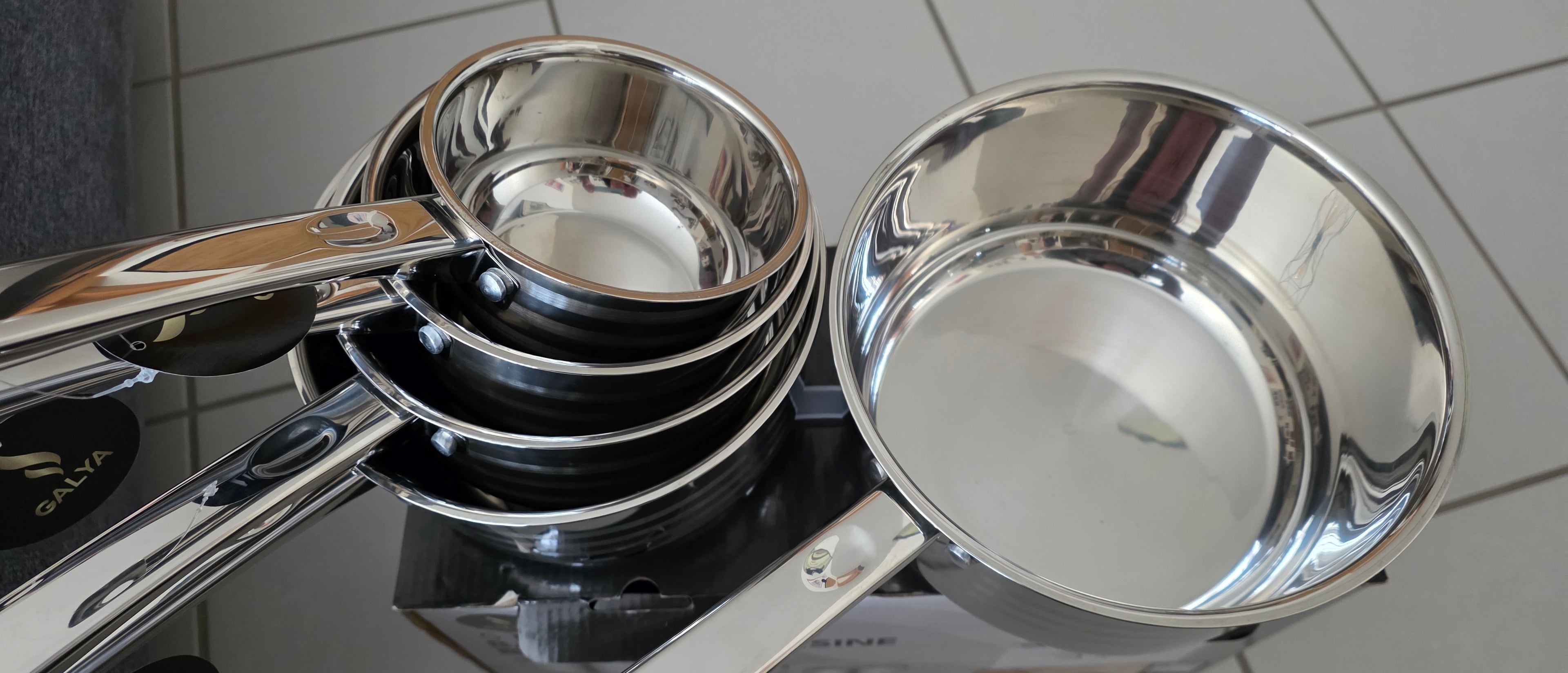 Lot 5 Casseroles Inox Professionnelles