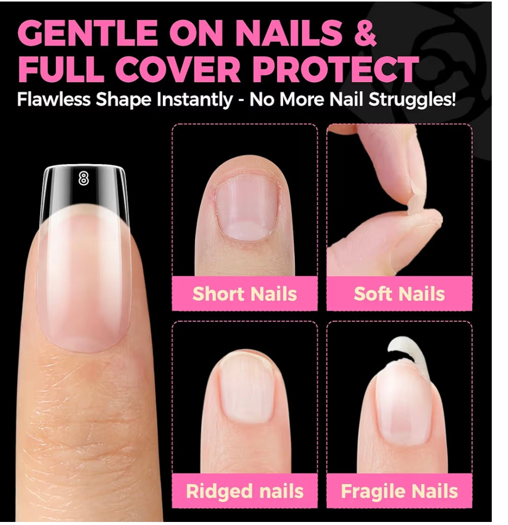 Capsules Gel X Transparentes Formes différentes disponibles – Faux Ongles Professionnels
