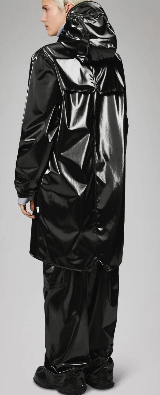 Veste Imperméable RAINS Long Jacket Glossy Noir – Taille M –