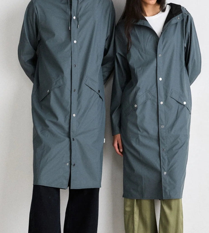 Veste Imperméable RAINS Long Jacket Lagon XS – Unisexe