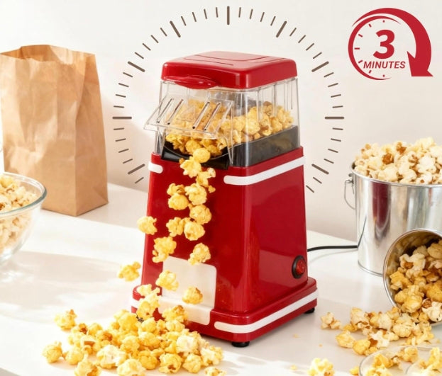 🍿 Machine à Pop-Corn CookMe – Rouge Vintage – 1200W 🍿