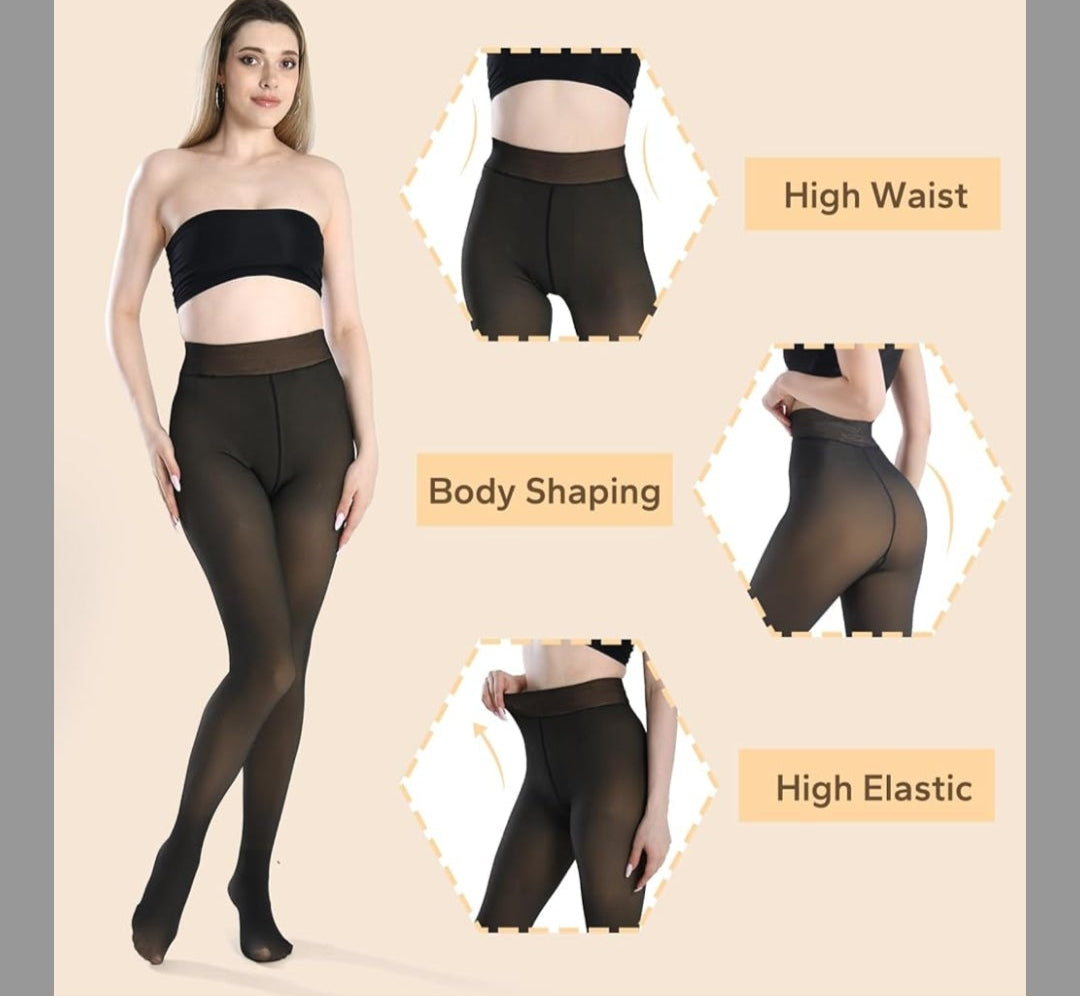 Collant thermiques noir femme taille S/M ou M/L