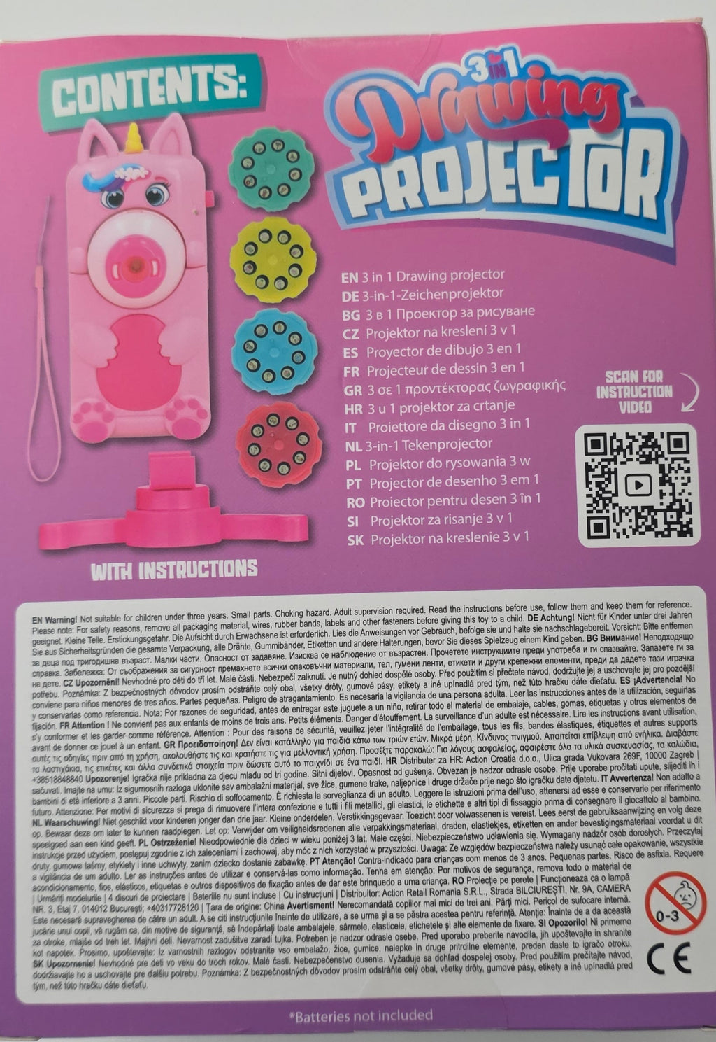 Mini Projecteur Dessin Enfant 3-en-1