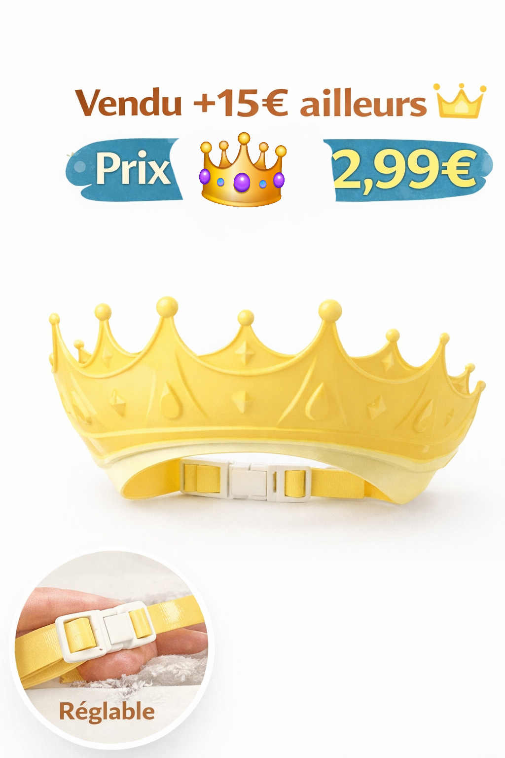 Couronne de Bain Bébé Anti-Larmes